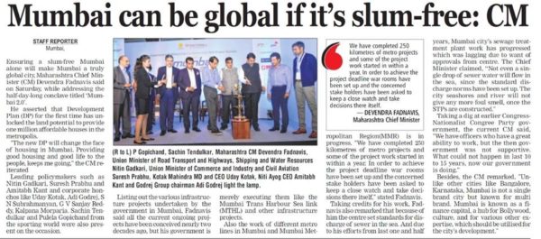 chief guest of the event mumbai 2.0 picture appeared in newspaper